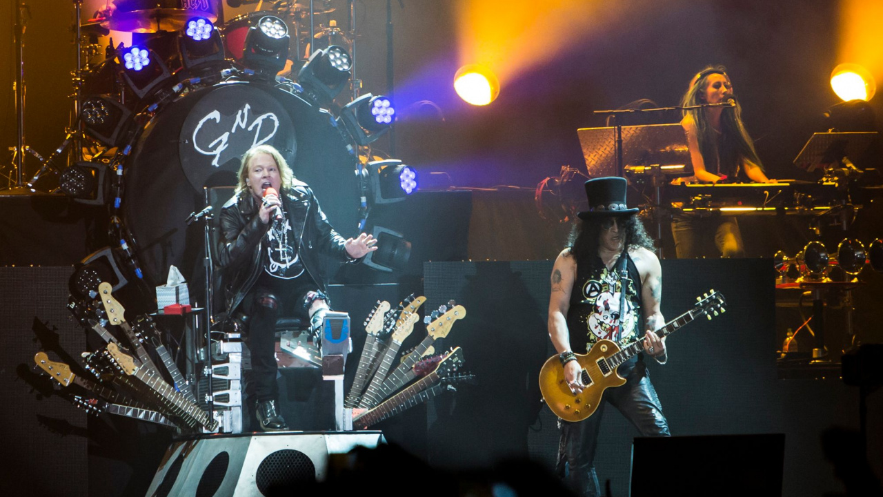 Etapa, Concierto de Rock, Guitarra, No en Esta Vida Gira, Guns N Roses. Wallpaper in 1280x720 Resolution