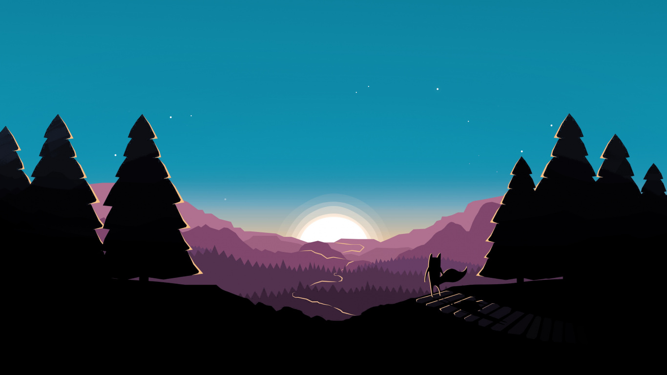 Astronomisches Objekt, Bergkette, Raum, Stern, Immergrün. Wallpaper in 1366x768 Resolution