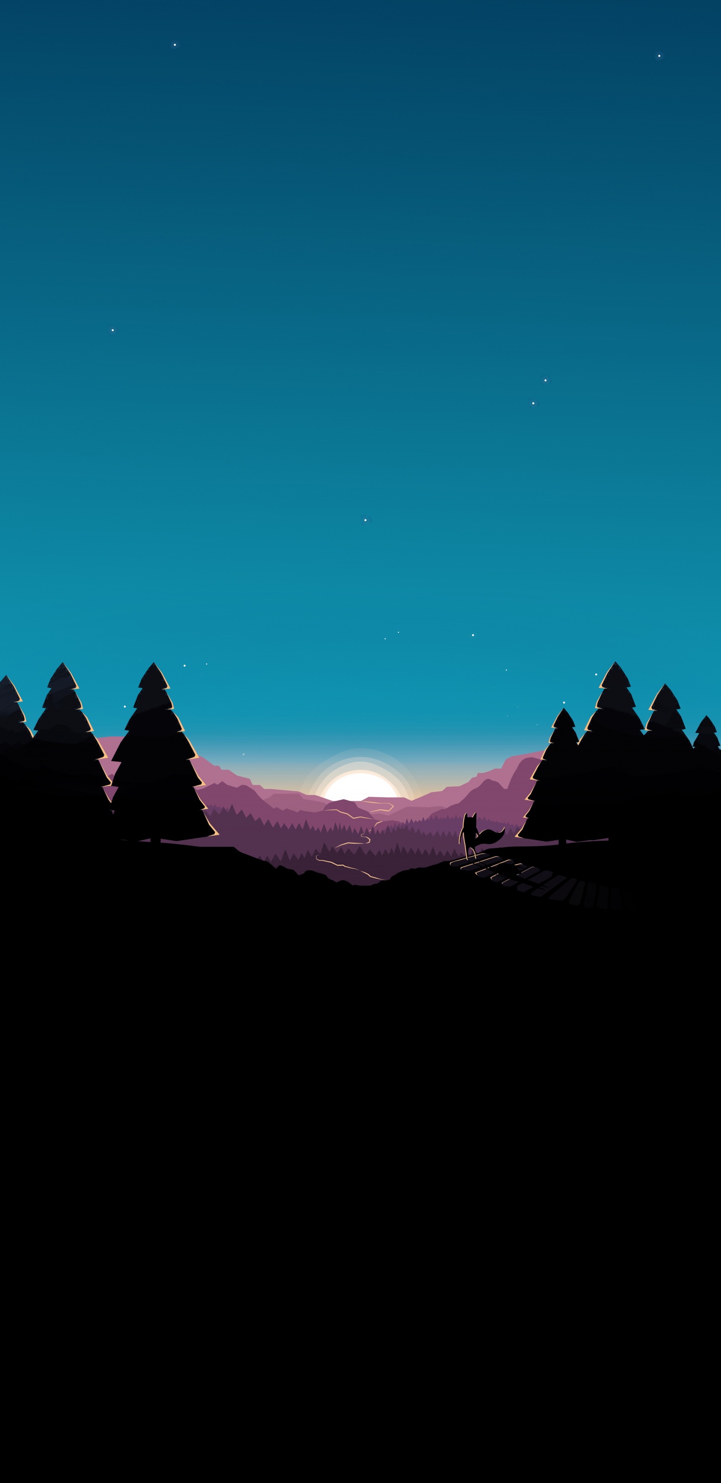 Astronomisches Objekt, Bergkette, Raum, Stern, Immergrün. Wallpaper in 1440x2960 Resolution