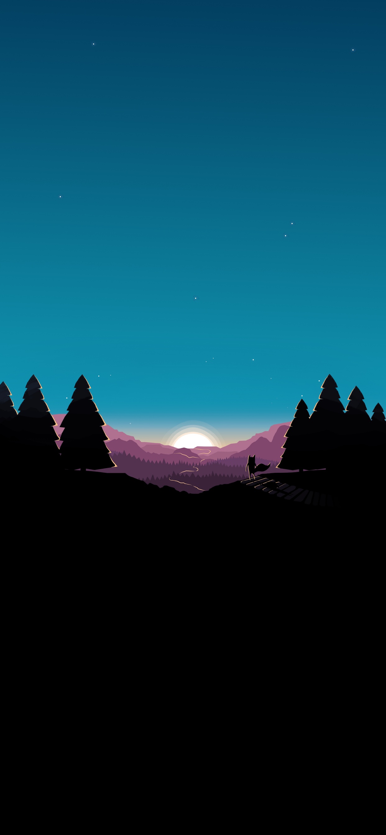 天文学对象, 山脉, 空间, 明星, Evergreen 壁纸 1242x2688 允许