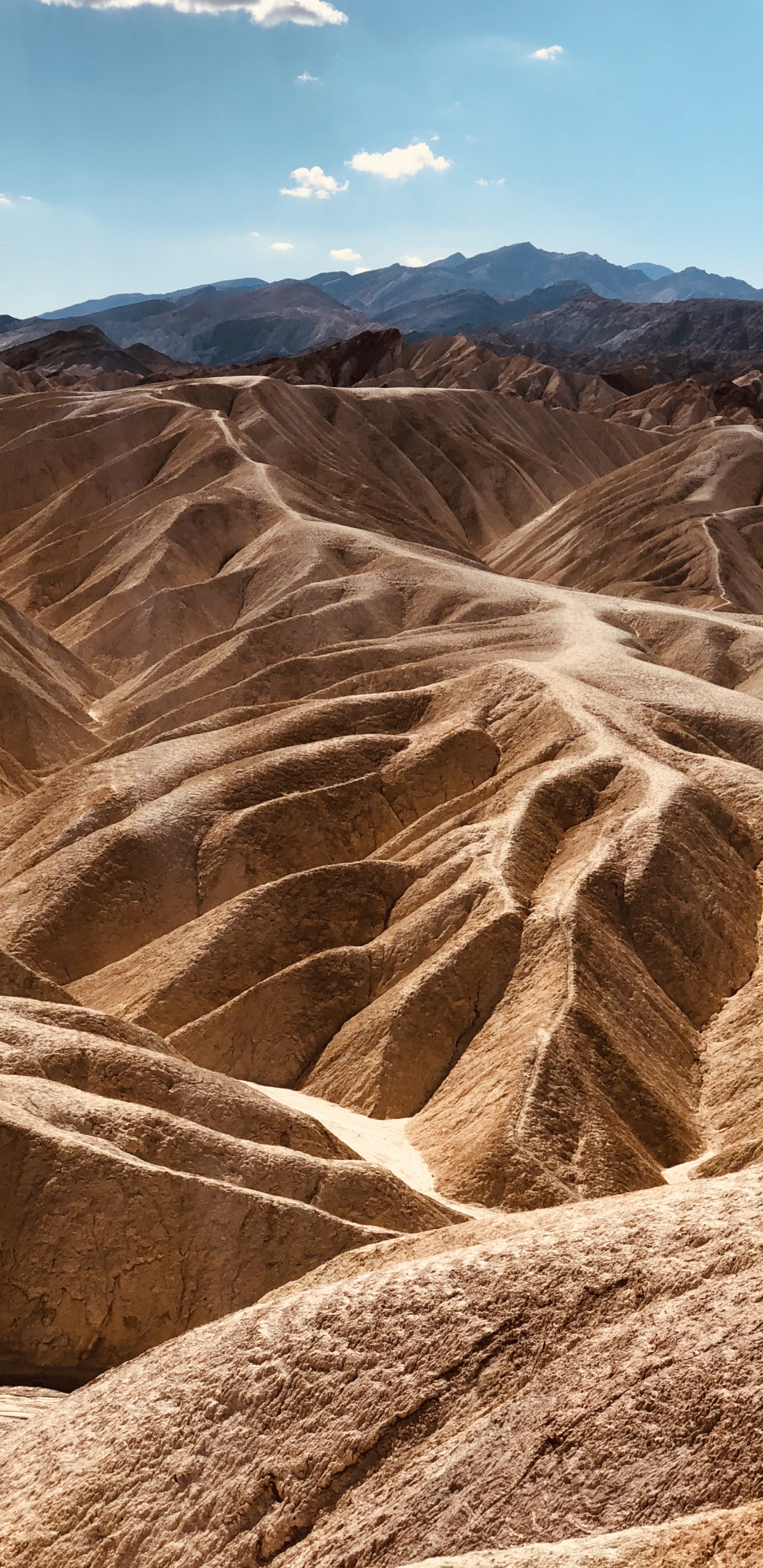 Wadi, Nationalpark, Ödland, Death Valley, Badlands National Park. Wallpaper in 1440x2960 Resolution