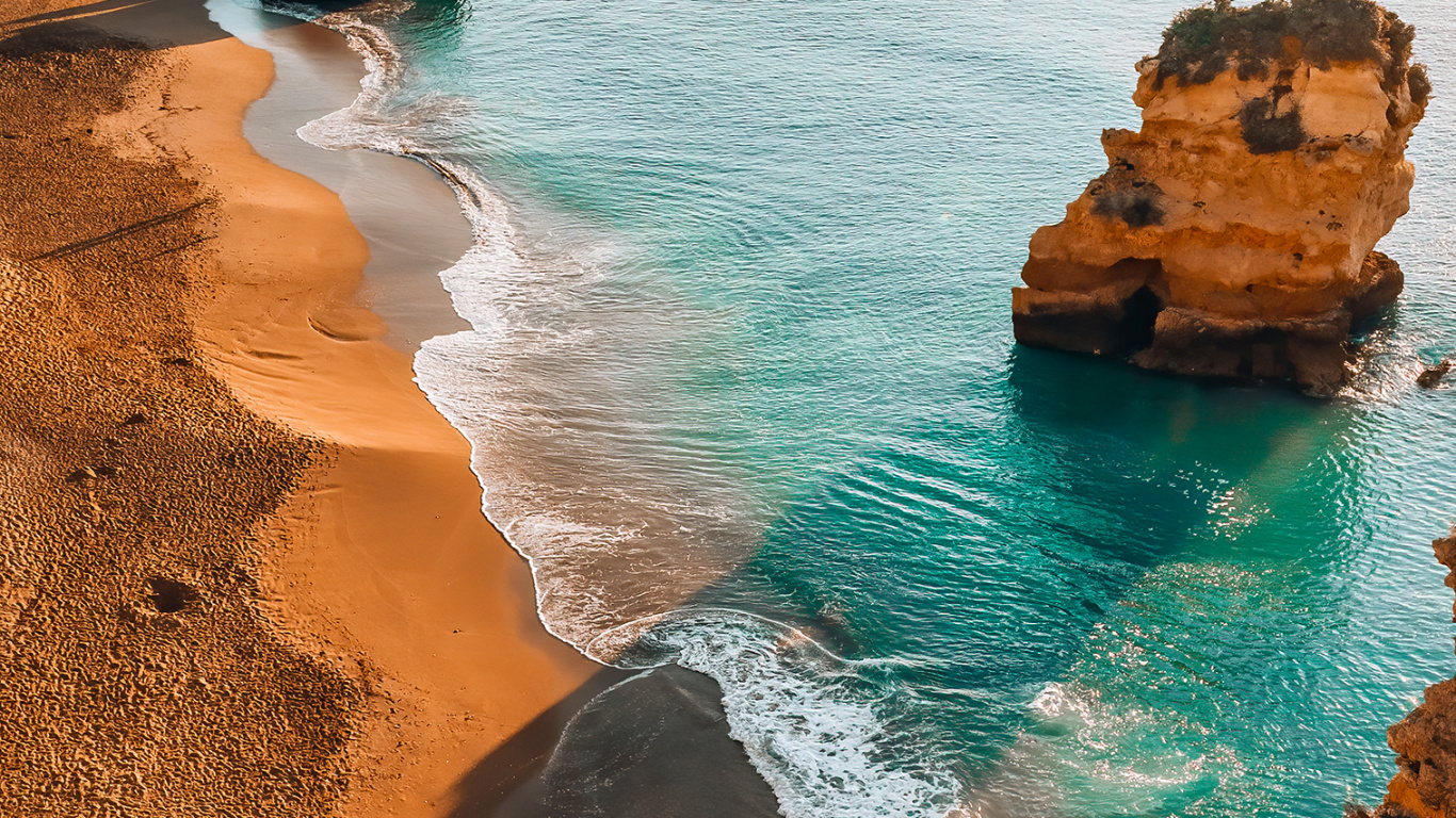 Landscape, Landscape Painting, Painting, Water, Water Resources. Wallpaper in 1366x768 Resolution