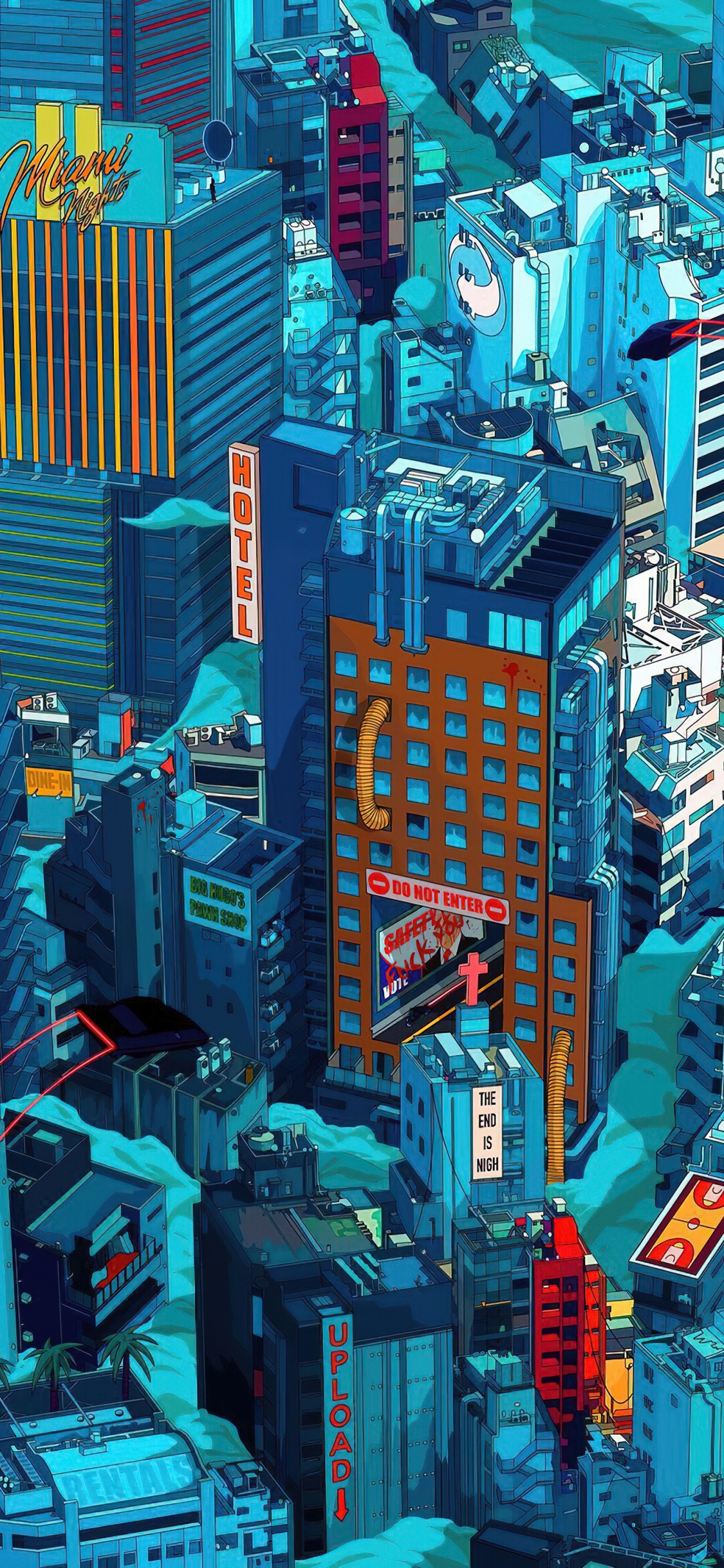 Skyscraper, Building, Architecture, Blue, Tower. Wallpaper in 1125x2436 Resolution