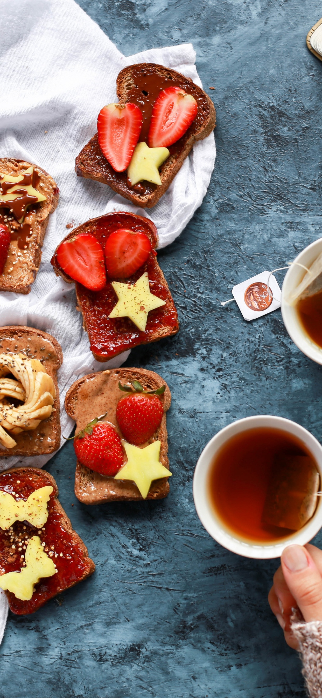 Bread on White Ceramic Plate Beside White Ceramic Mug. Wallpaper in 1242x2688 Resolution