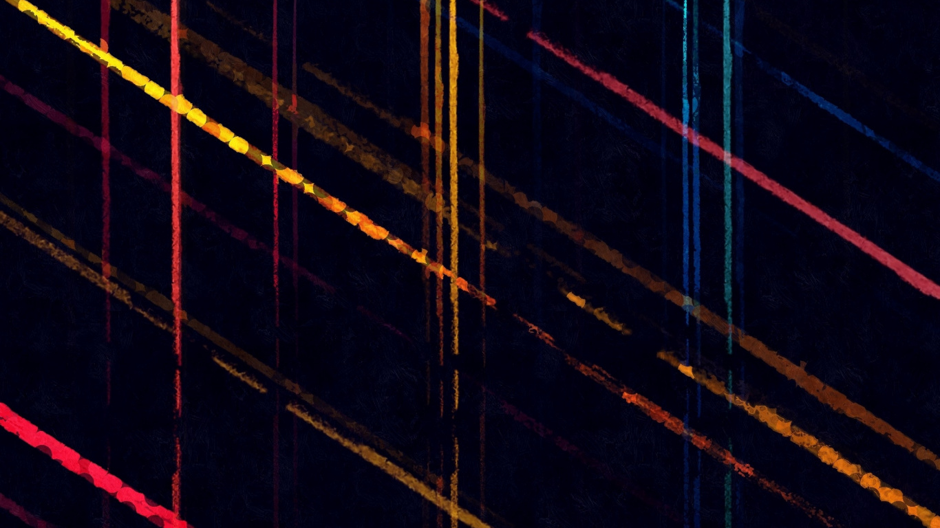 Blue and Yellow Line Illustration. Wallpaper in 1366x768 Resolution