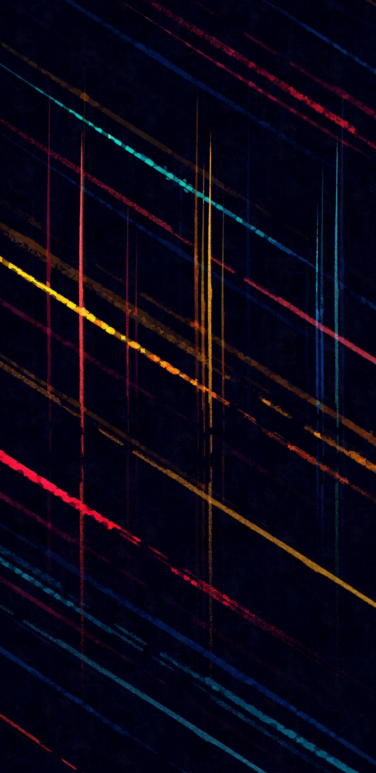 Blue and Yellow Line Illustration. Wallpaper in 1440x2960 Resolution