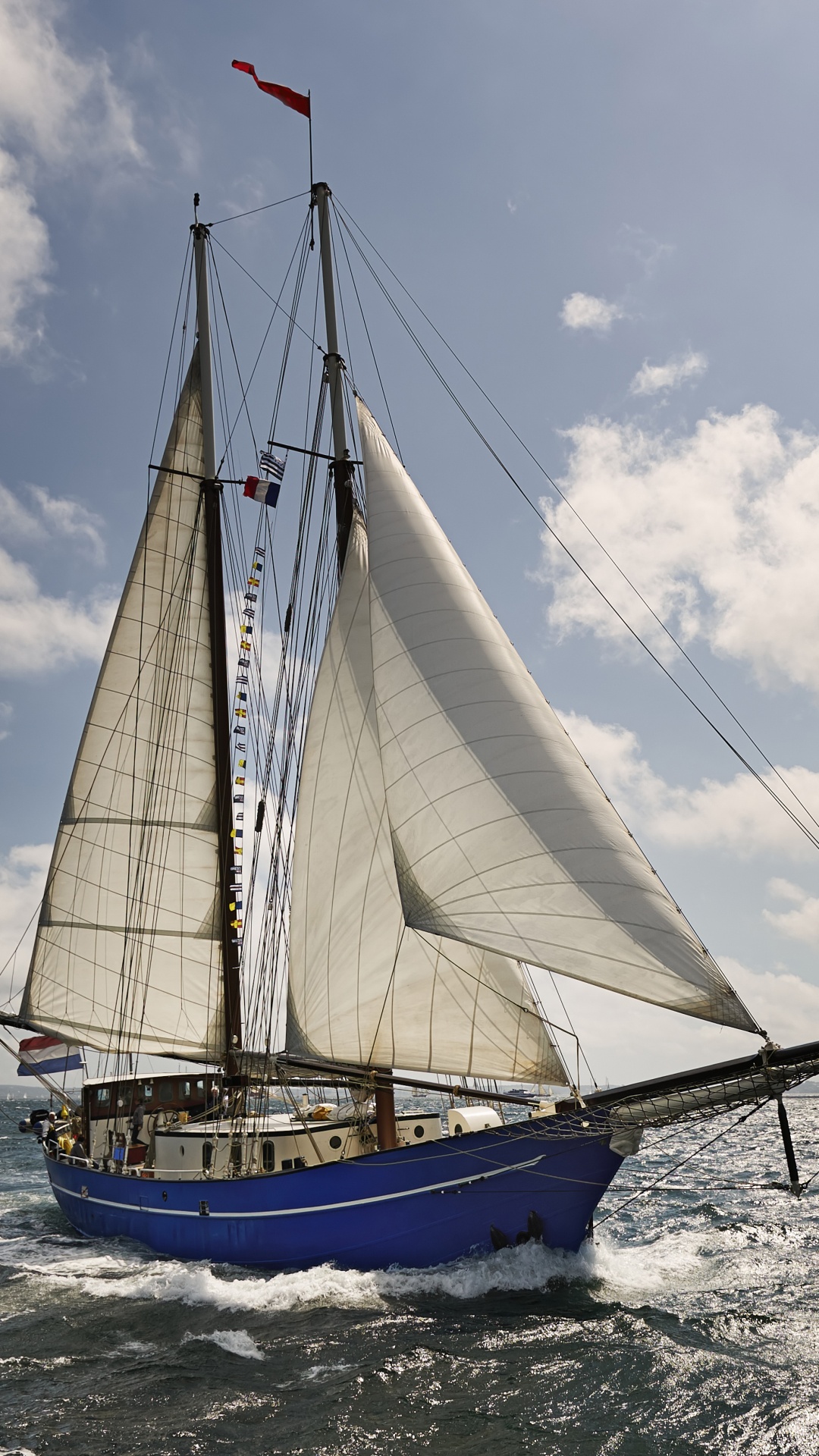 White and Blue Sail Boat on Sea During Daytime. Wallpaper in 1080x1920 Resolution