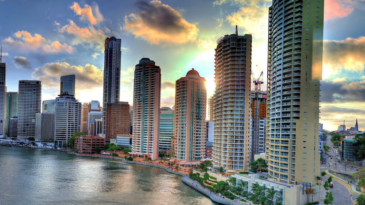 City Skyline Under Cloudy Sky During Daytime. Wallpaper in 1280x720 Resolution