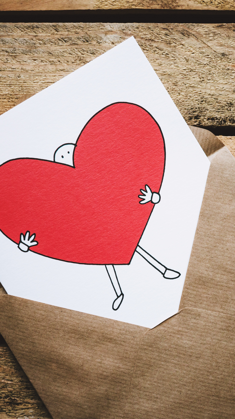 情书, 浪漫, 心脏, 红色的, 爱情 壁纸 750x1334 允许