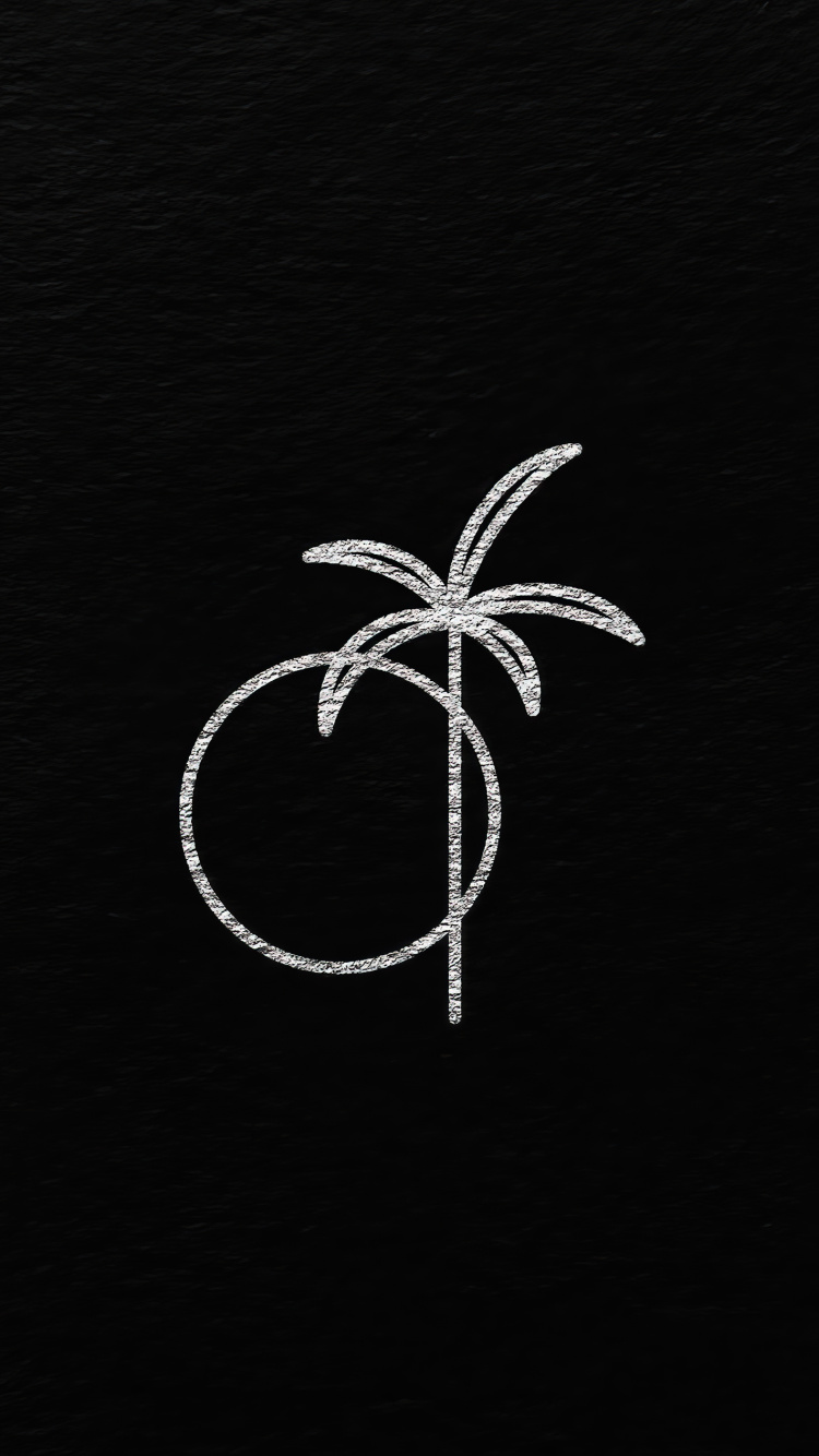 Noir et Blanc, Plante Terrestre, Cercle, Obscurité, Logo. Wallpaper in 750x1334 Resolution