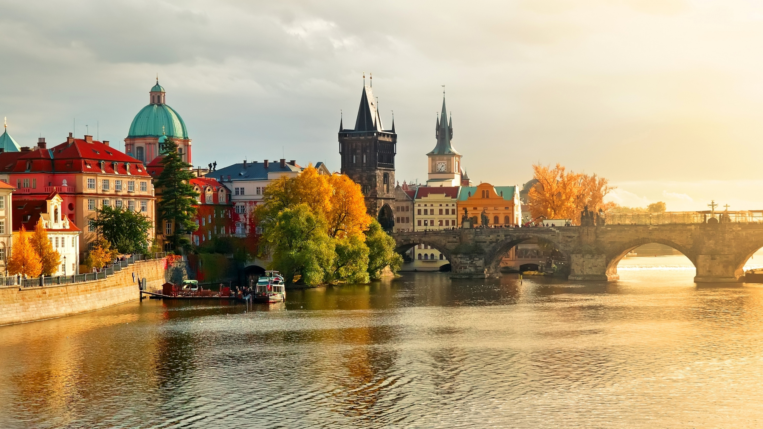 Brown and Green Trees Beside River During Daytime. Wallpaper in 2560x1440 Resolution
