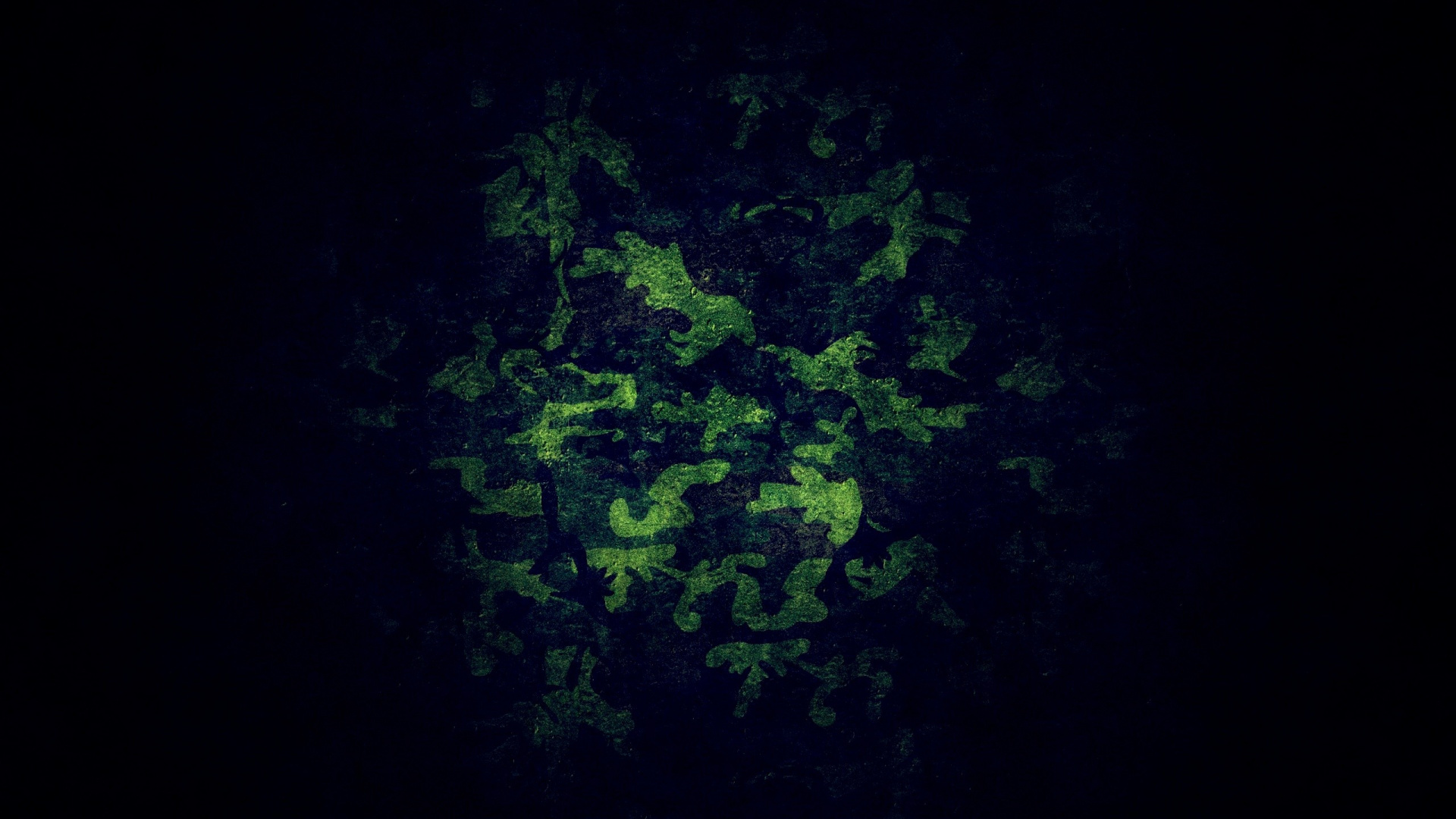 Hojas Verdes Sobre Fondo Negro. Wallpaper in 1920x1080 Resolution