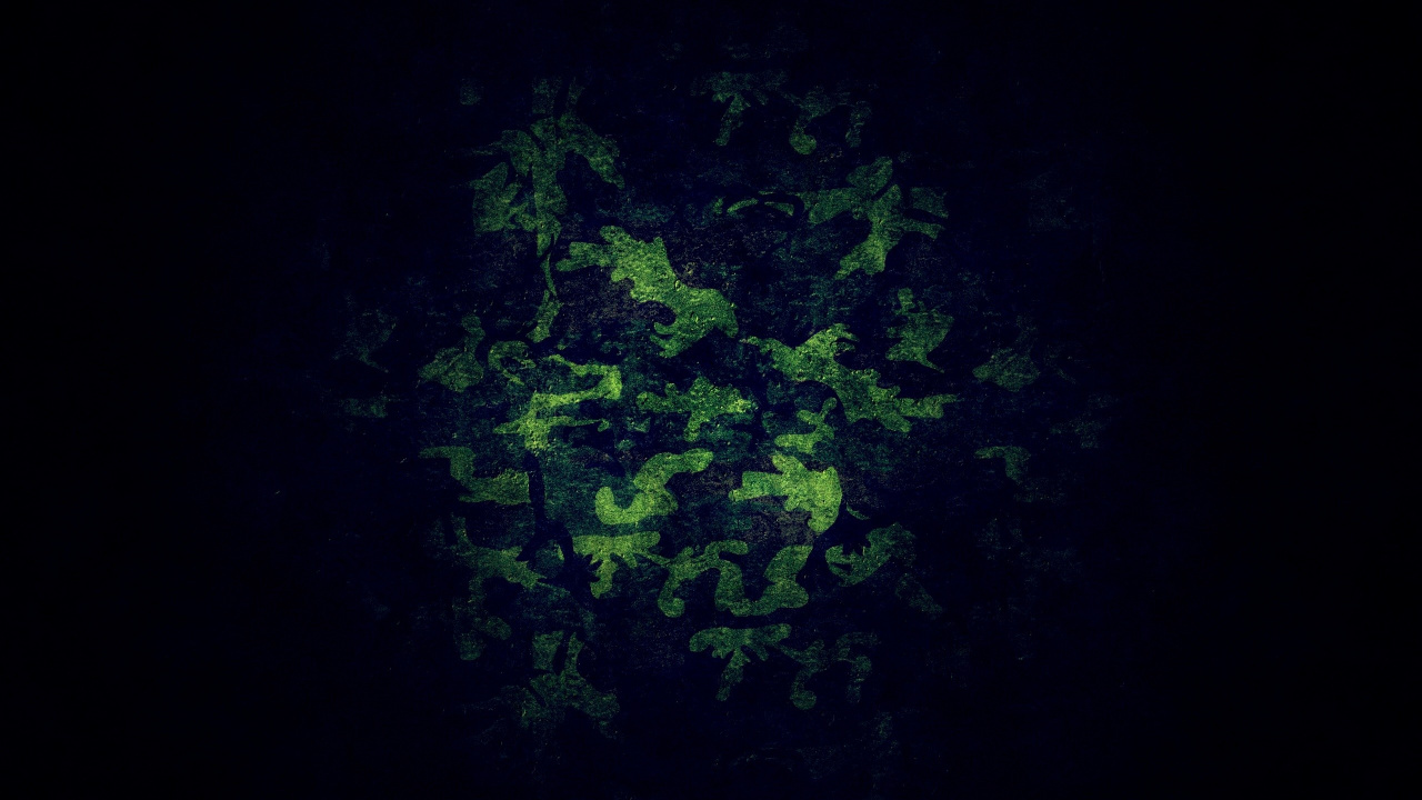 Grüne Blätter Auf Schwarzem Hintergrund. Wallpaper in 1280x720 Resolution