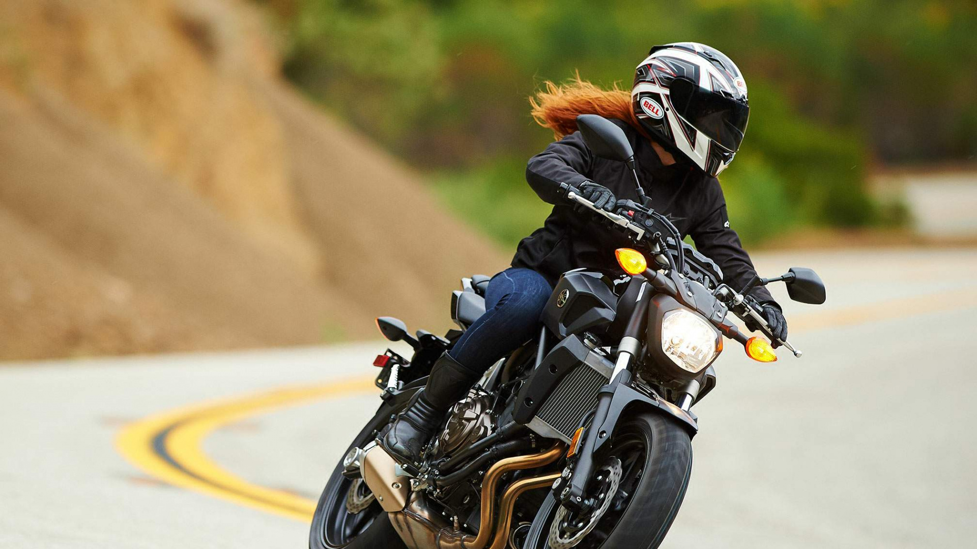 Man in Black Jacket Riding Motorcycle on Road During Daytime. Wallpaper in 1920x1080 Resolution