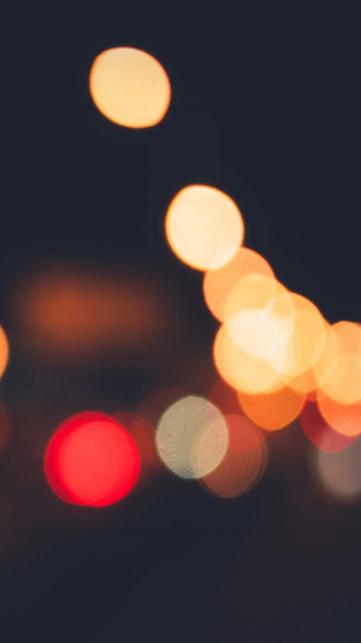 Yellow and White Bokeh Lights. Wallpaper in 720x1280 Resolution