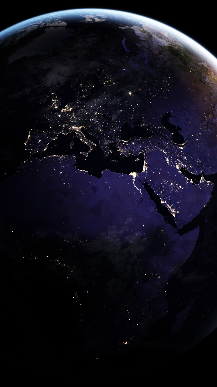 Planeta Tierra en Blanco y Negro. Wallpaper in 750x1334 Resolution