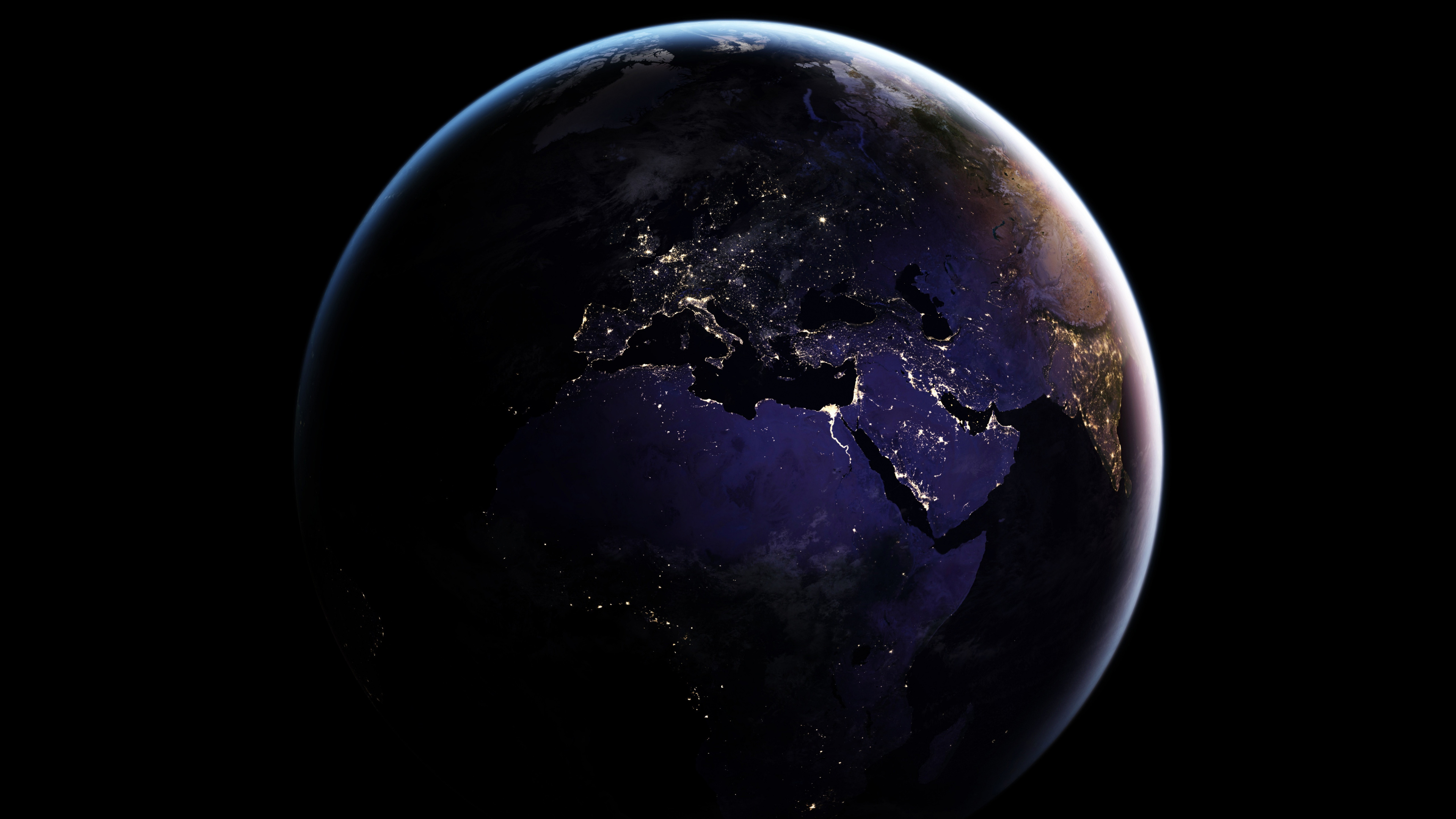 Black and White Planet Earth. Wallpaper in 3840x2160 Resolution