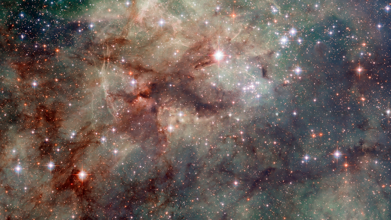 狼蛛星云, 明星, 天文学, 银河系, Ngc2060 壁纸 1366x768 允许