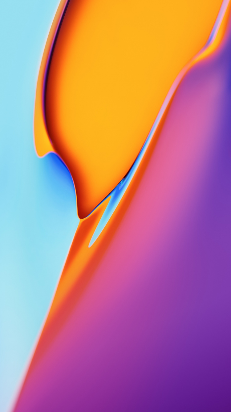 Oneplus 7t, Liquid, Water, Electric Blue, Close Up. Wallpaper in 750x1334 Resolution