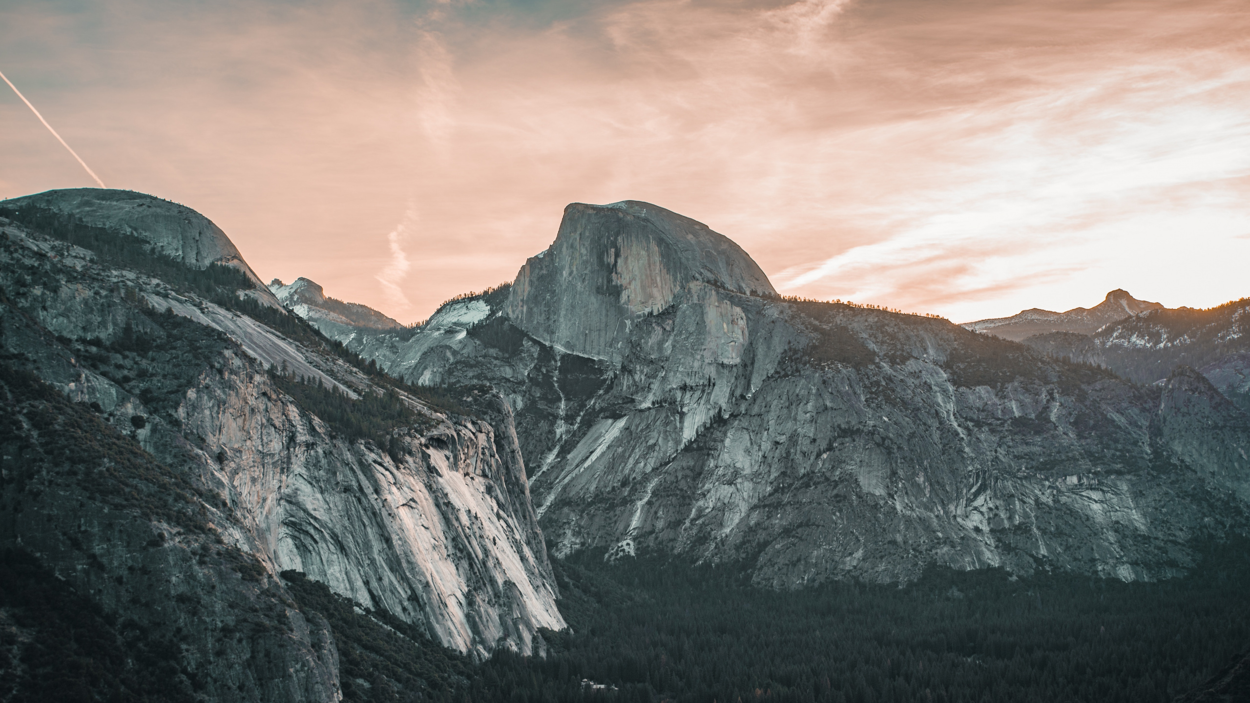 el Valle de Yosemite, La Mitad De La Cúpula, Glacier Point, el Parque Nacional De, Parque. Wallpaper in 2560x1440 Resolution