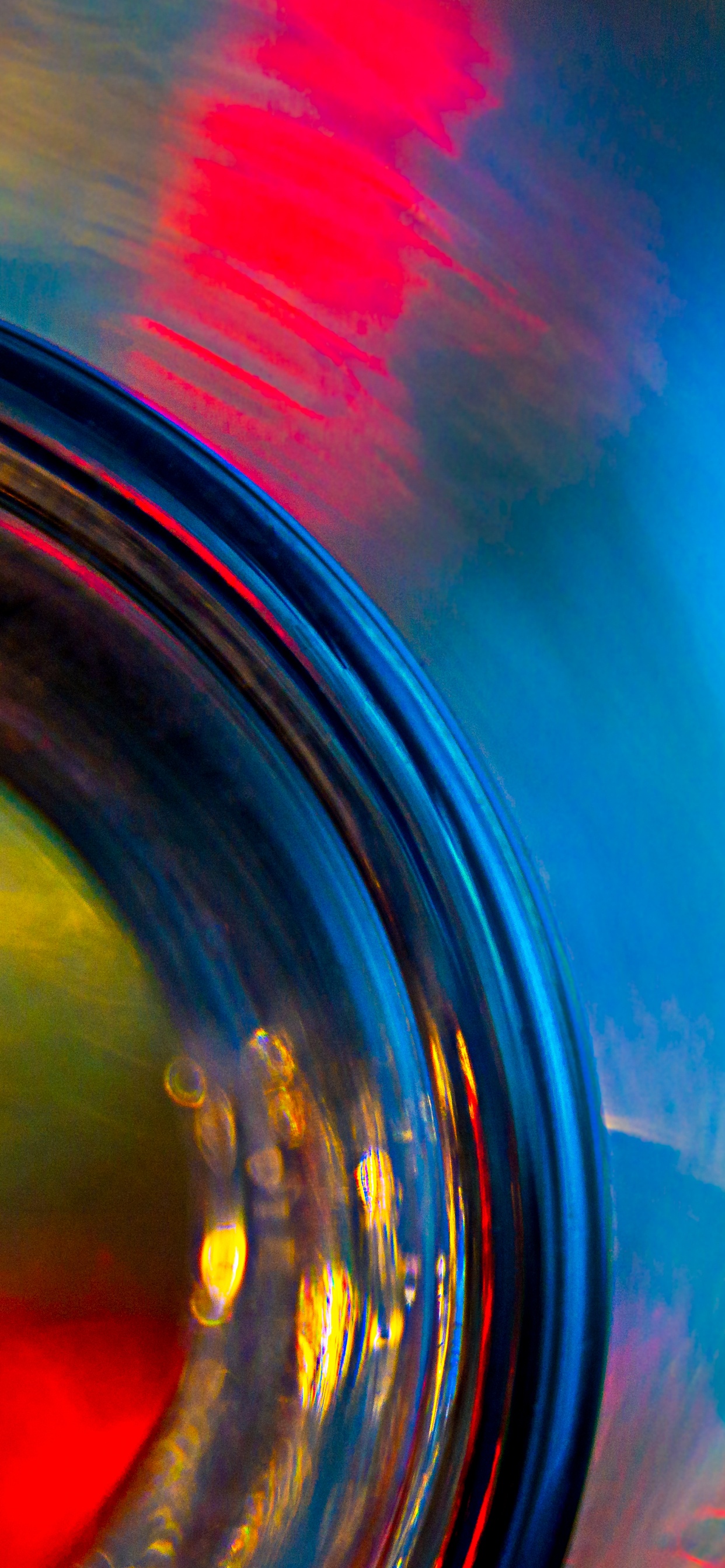 Peinture Abstraite Rouge Bleu et Jaune. Wallpaper in 1242x2688 Resolution