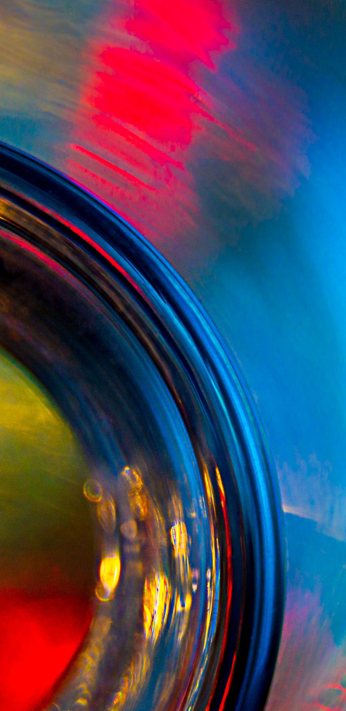 Rote Blaue Und Gelbe Abstrakte Malerei. Wallpaper in 1440x2960 Resolution