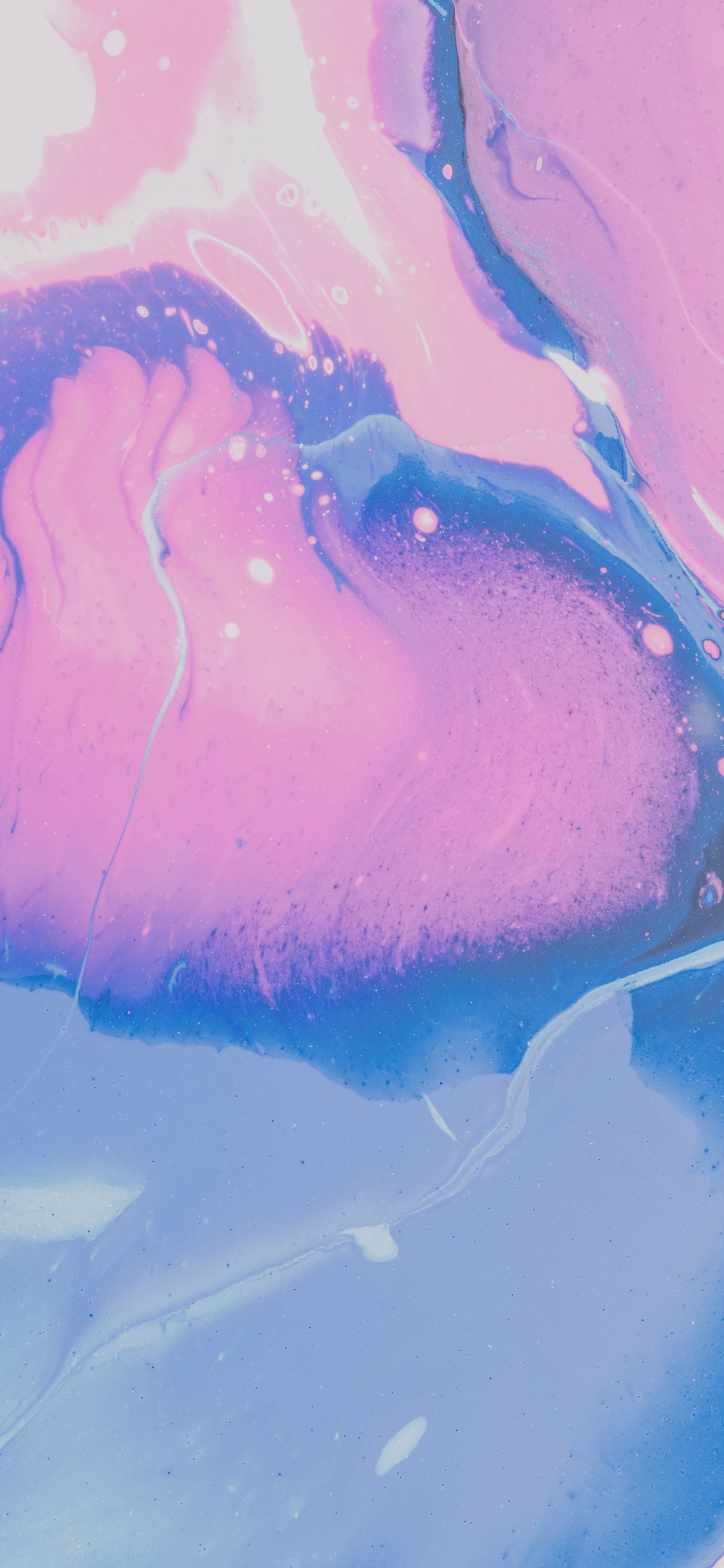 Pintura Abstracta Azul y Blanca. Wallpaper in 1125x2436 Resolution