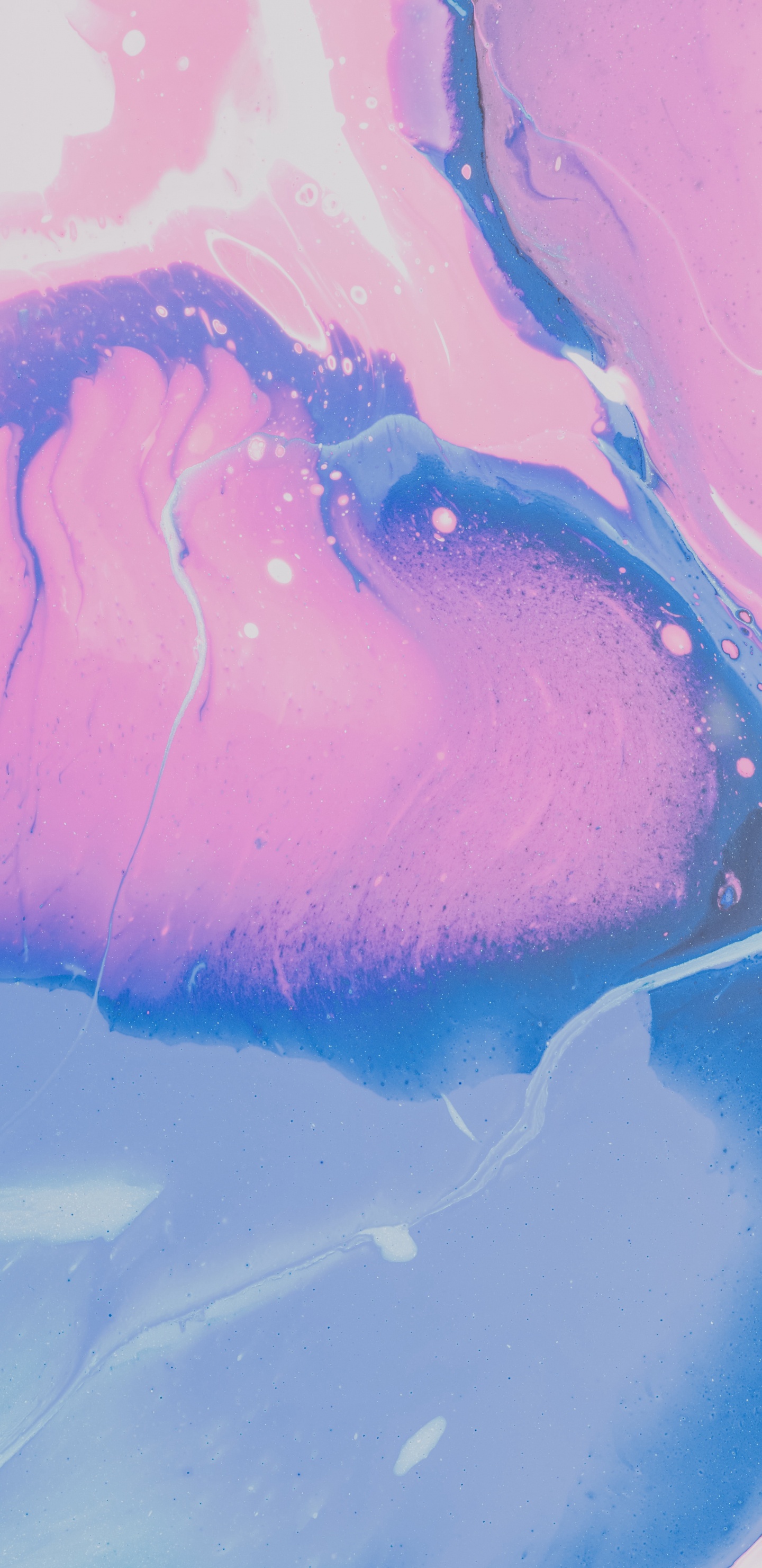 Blue and White Abstract Painting. Wallpaper in 1440x2960 Resolution