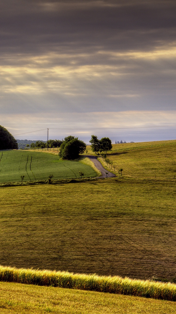 Green Grass Field Under Cloudy Sky During Daytime. Wallpaper in 720x1280 Resolution