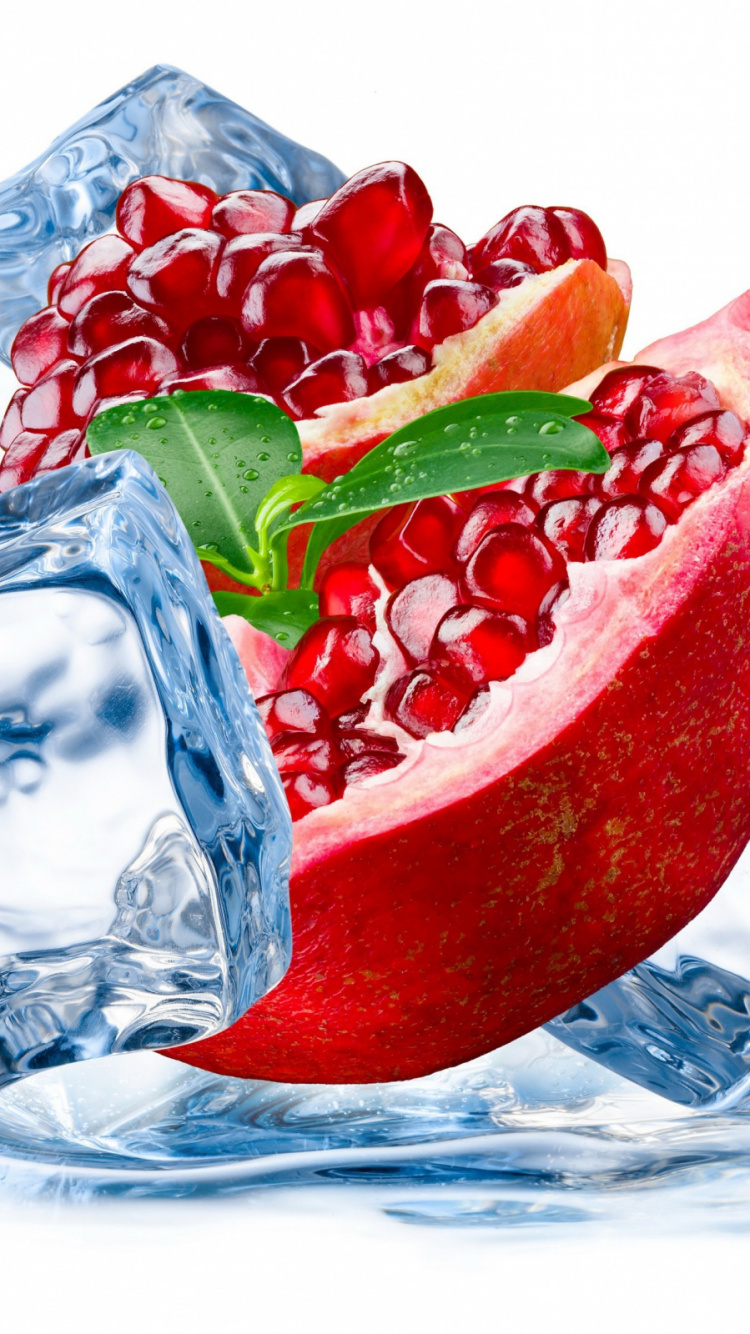 Granada de Hielo, Helado, Hielo, Cubo de Hielo, Granada. Wallpaper in 750x1334 Resolution