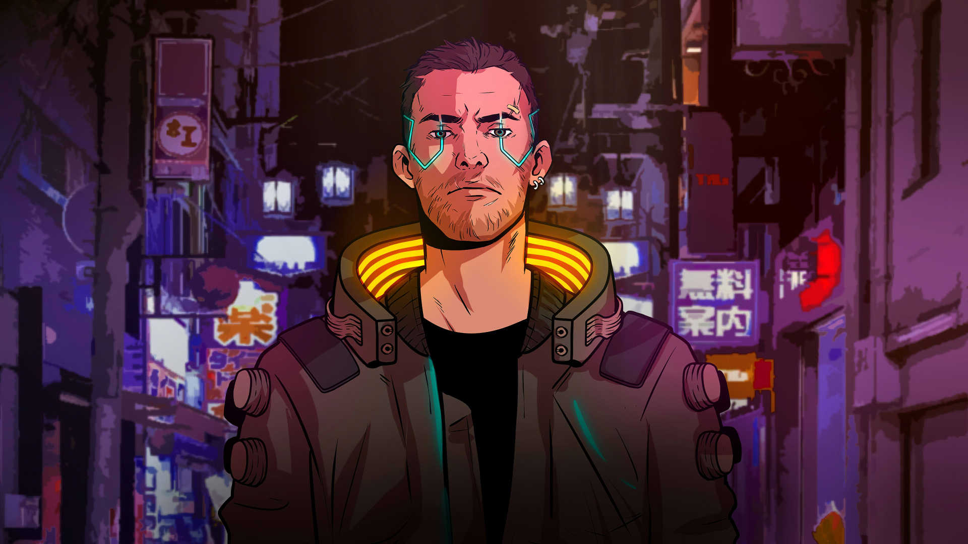 Cyberpunk 2077, Art, Jeu D'aventure, Illustration, Jeu Pc. Wallpaper in 1920x1080 Resolution