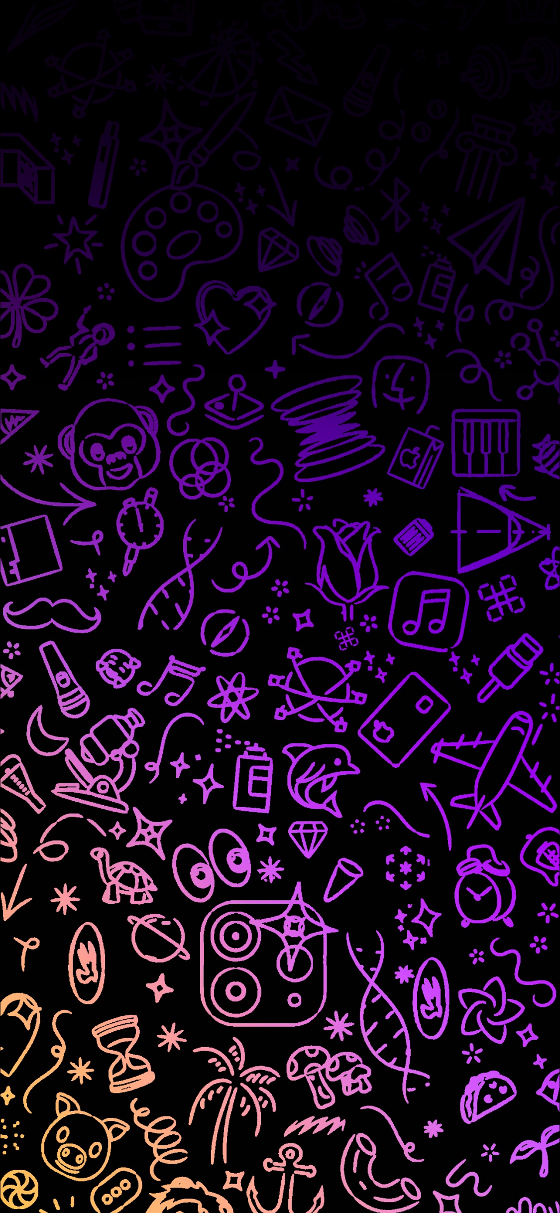 Pattern, Purple, Art, Magenta, Circle. Wallpaper in 1125x2436 Resolution