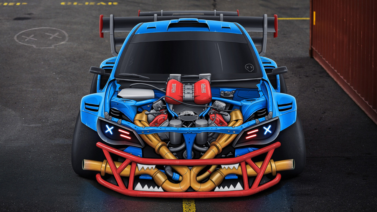 Coche de Juguete Azul y Rojo. Wallpaper in 1280x720 Resolution