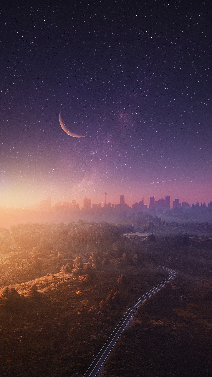 Cloud, Atmosphere, Daytime, Moon, Light. Wallpaper in 720x1280 Resolution