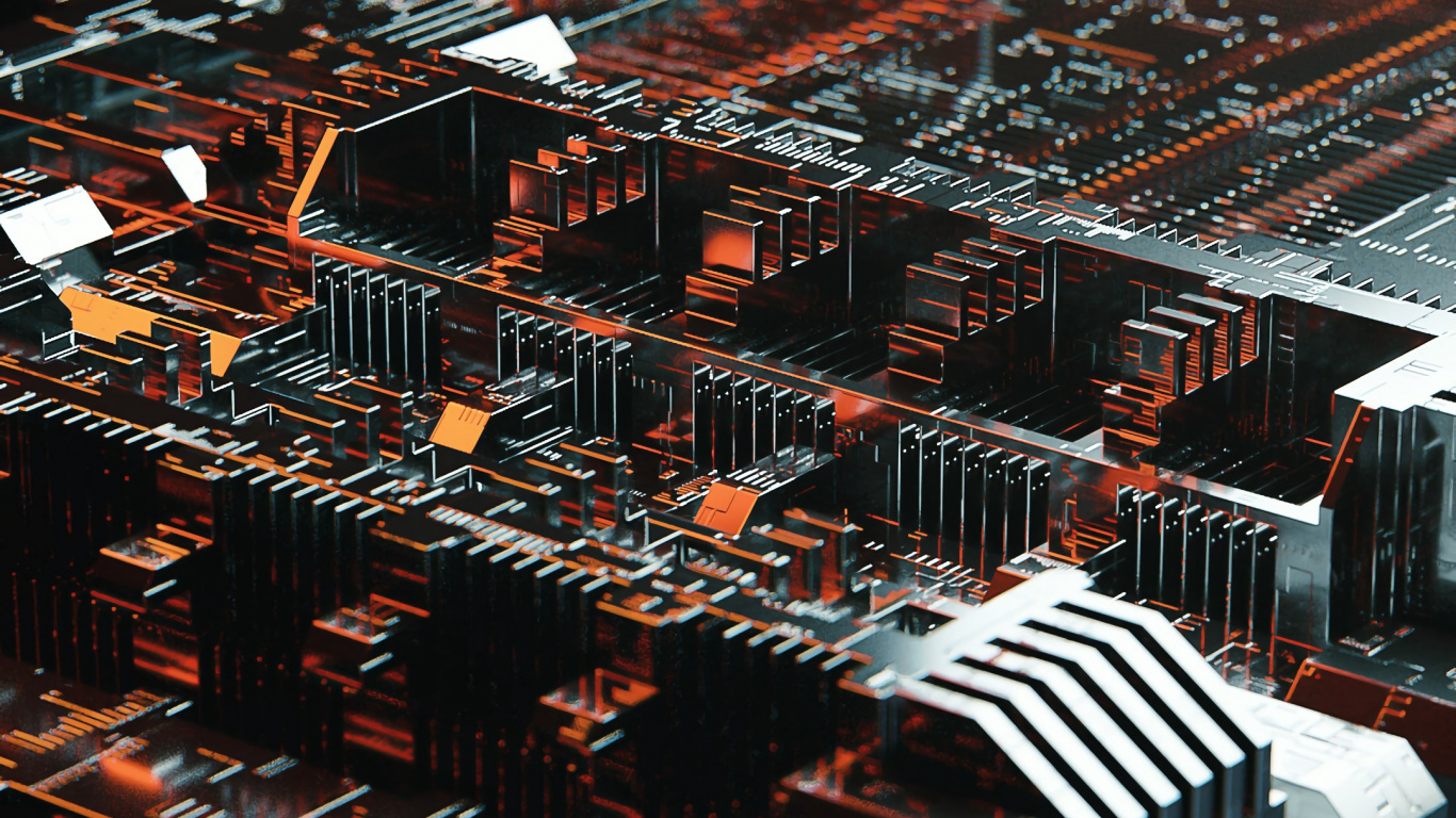 Printed Circuit Board. Wallpaper in 1366x768 Resolution