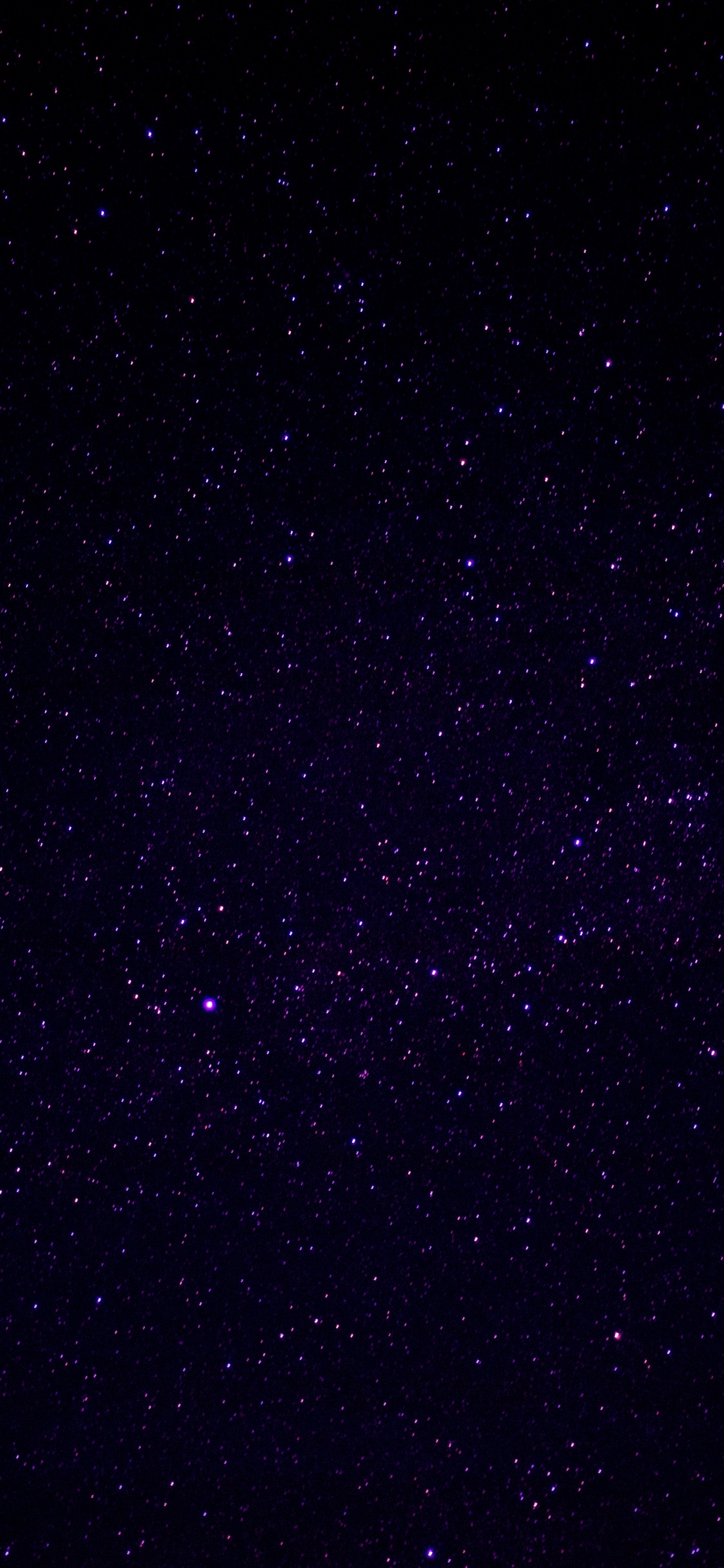 Schwarze Und Weiße Sterne Während Der Nacht. Wallpaper in 1125x2436 Resolution