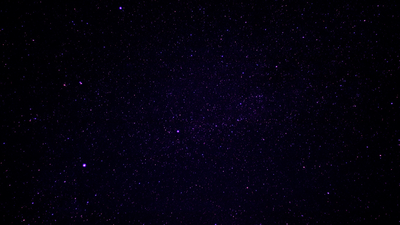 Schwarze Und Weiße Sterne Während Der Nacht. Wallpaper in 1280x720 Resolution