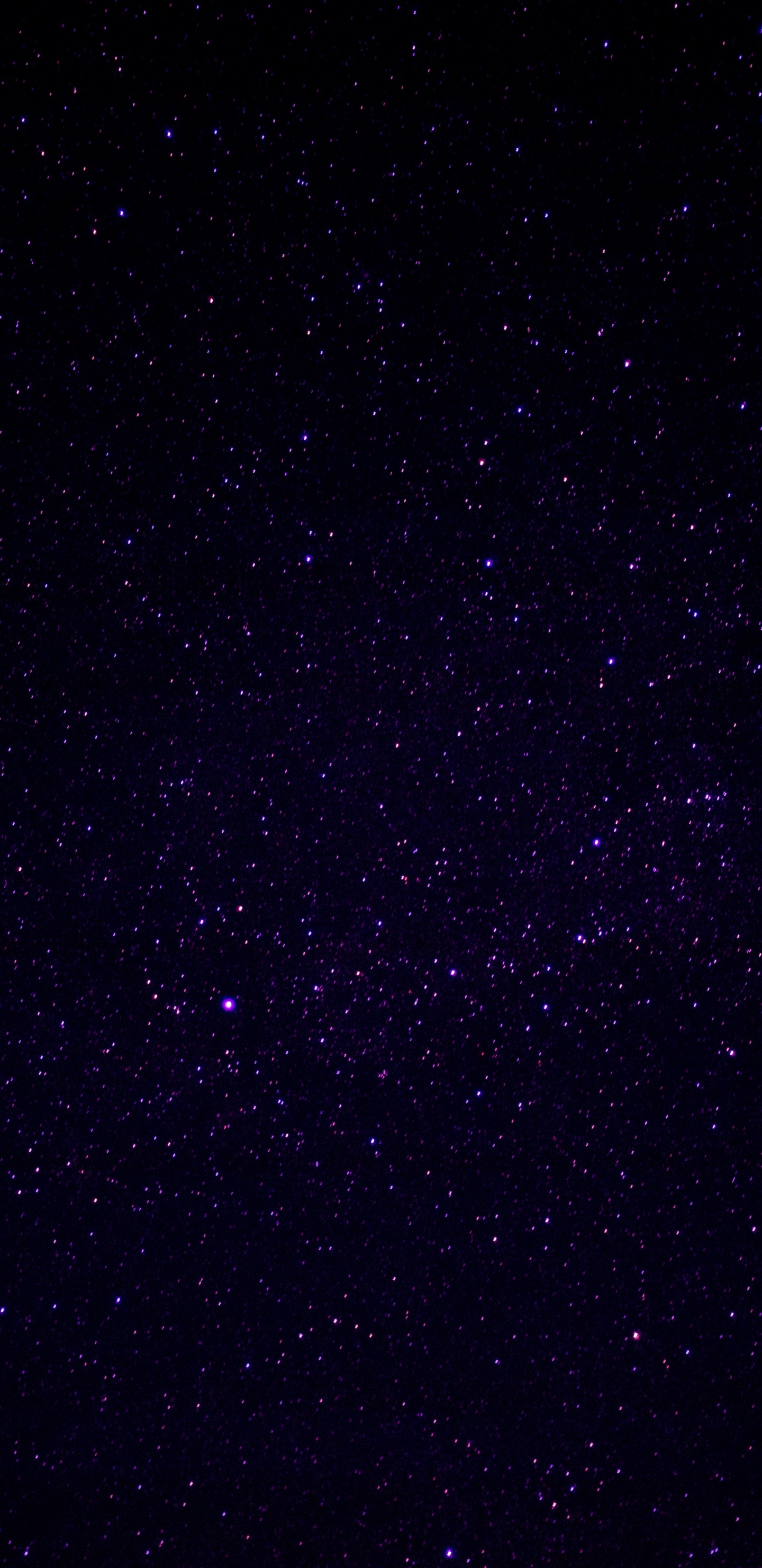 Schwarze Und Weiße Sterne Während Der Nacht. Wallpaper in 1440x2960 Resolution