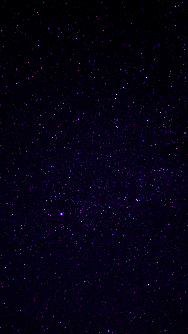 Schwarze Und Weiße Sterne Während Der Nacht. Wallpaper in 750x1334 Resolution