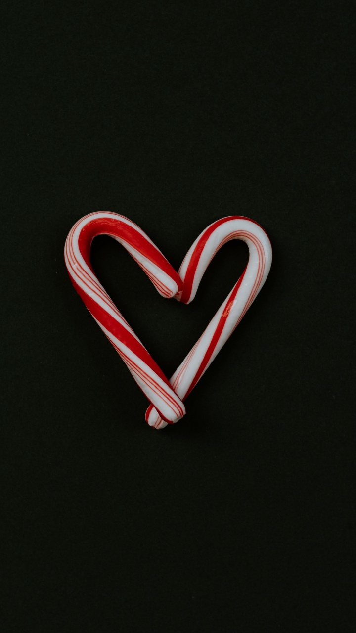 Red and White Candy Cane. Wallpaper in 720x1280 Resolution