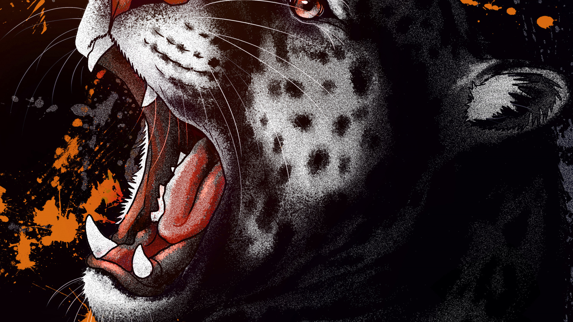 Darkness, Art, Wolf, Carnivore, Jaw. Wallpaper in 1920x1080 Resolution