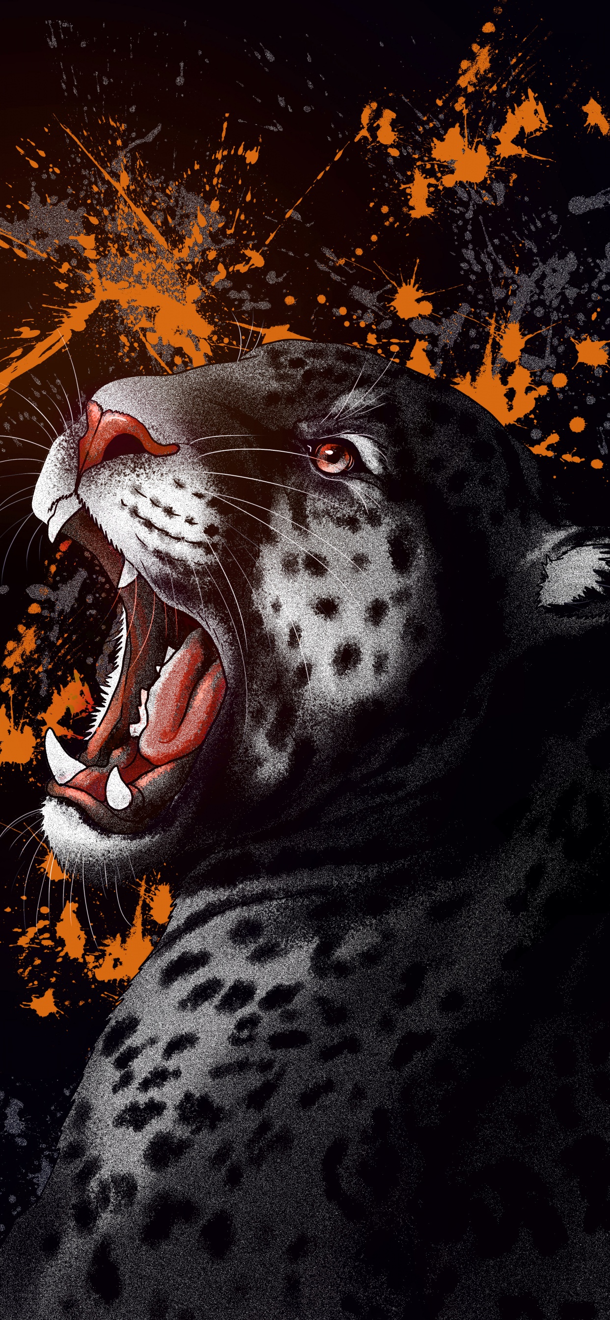 Kunst, Wolf, Carnivore, Kiefer, Fang. Wallpaper in 1242x2688 Resolution