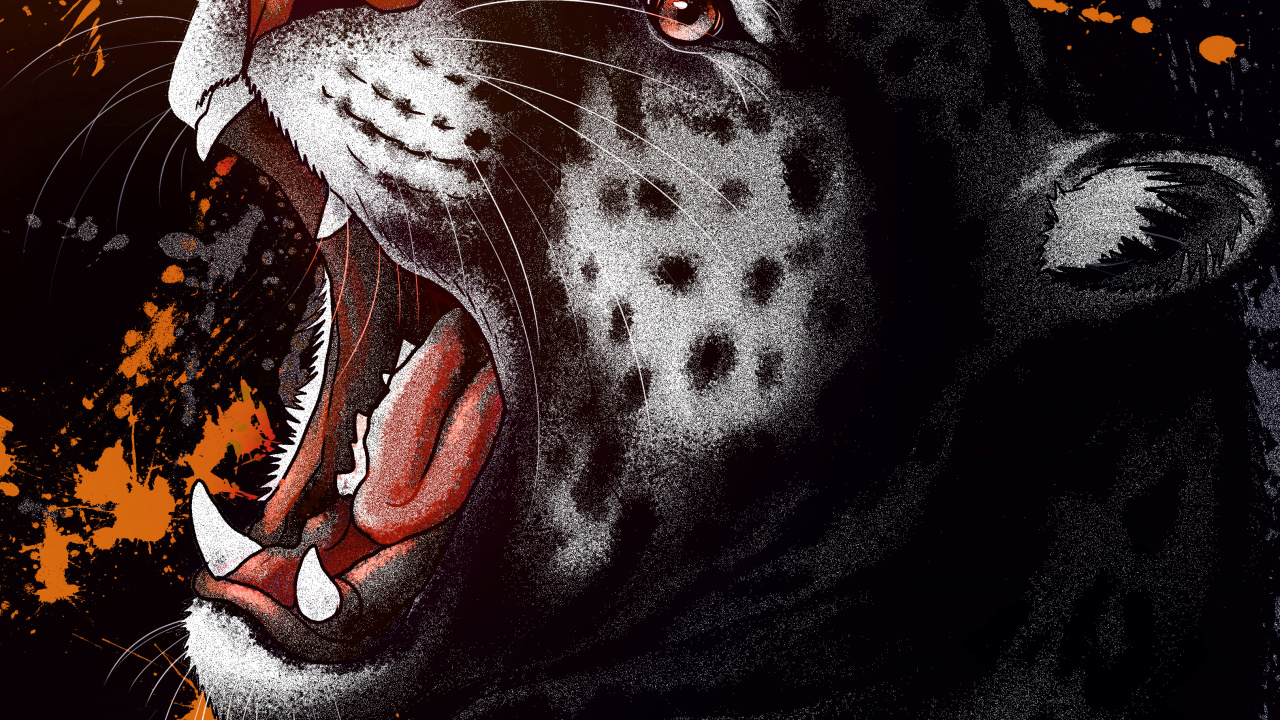 Kunst, Wolf, Carnivore, Kiefer, Fang. Wallpaper in 1280x720 Resolution