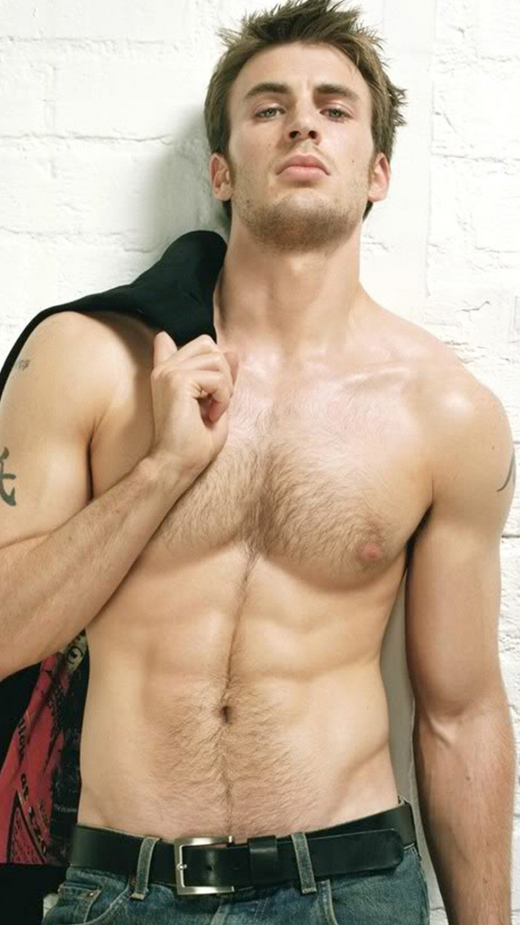 Chris Evans, Captain America, Captain America The First Avenger, Chest, Muscle. Wallpaper in 750x1334 Resolution