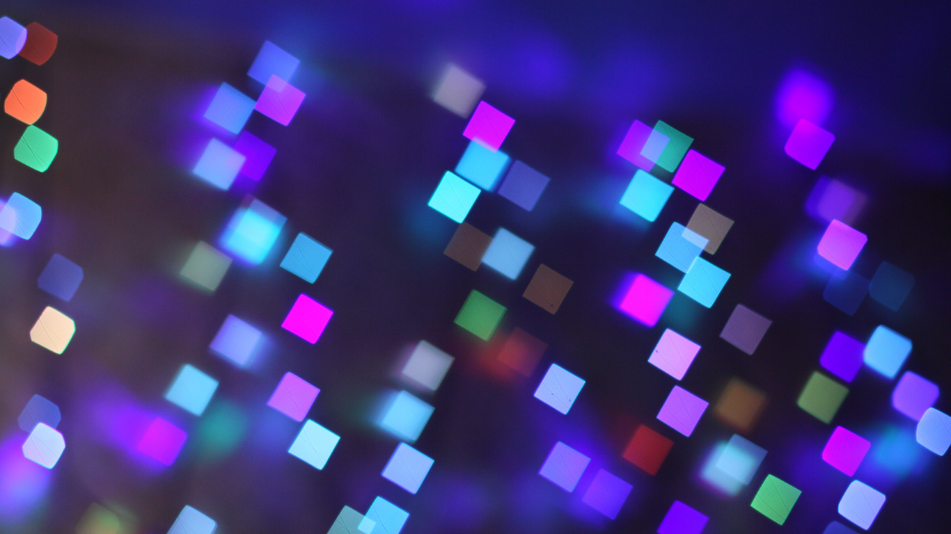 Lumières Violettes et Bleues Sur Fond Noir. Wallpaper in 1366x768 Resolution