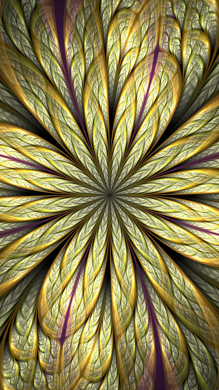 Pintura Abstracta Amarilla y Morada. Wallpaper in 750x1334 Resolution