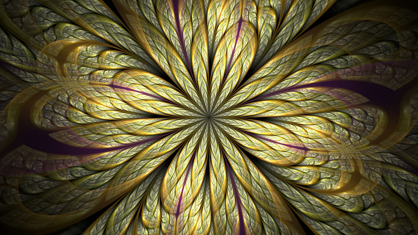 Yellow and Purple Abstract Painting. Wallpaper in 1366x768 Resolution