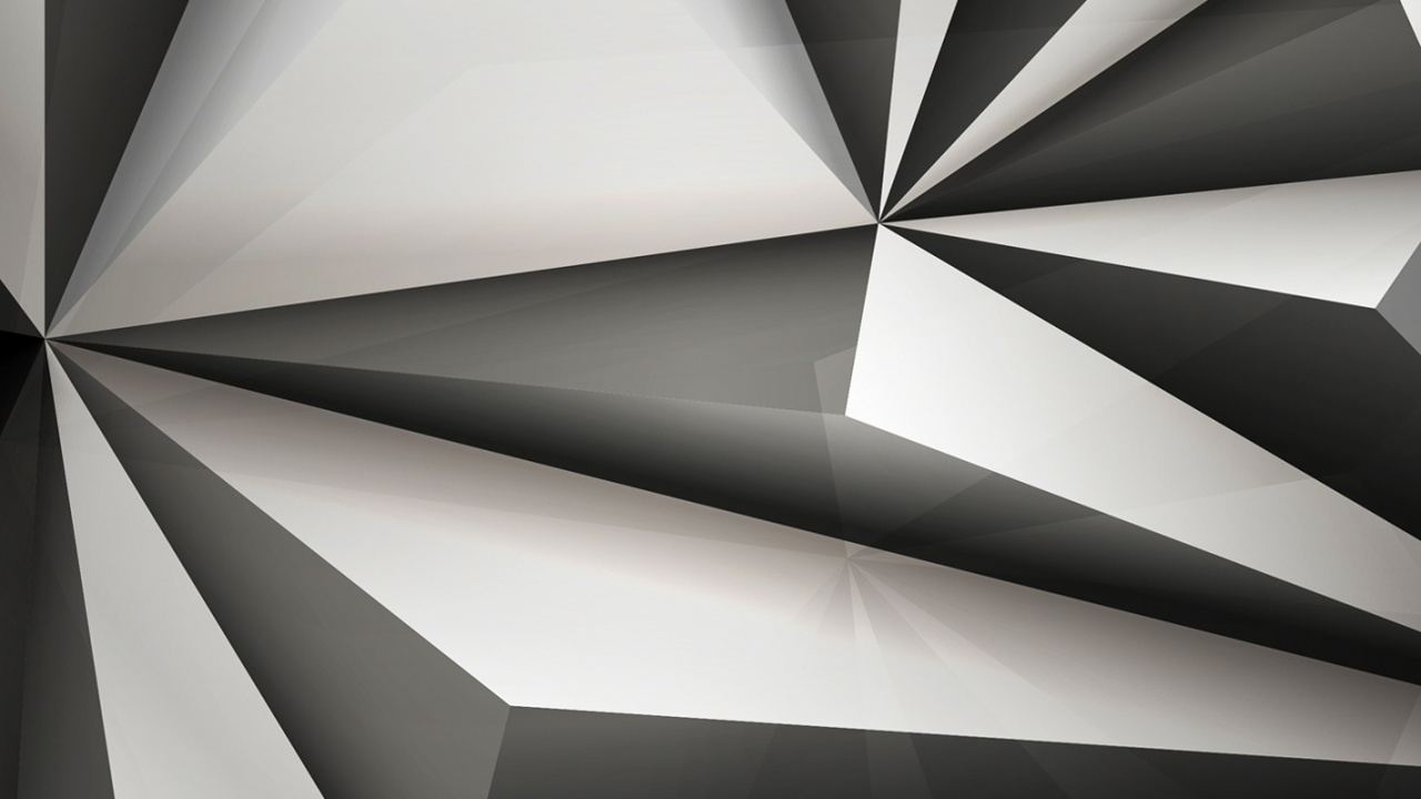 Geometry, Triangle, Apples, Black and White, Grey. Wallpaper in 1280x720 Resolution