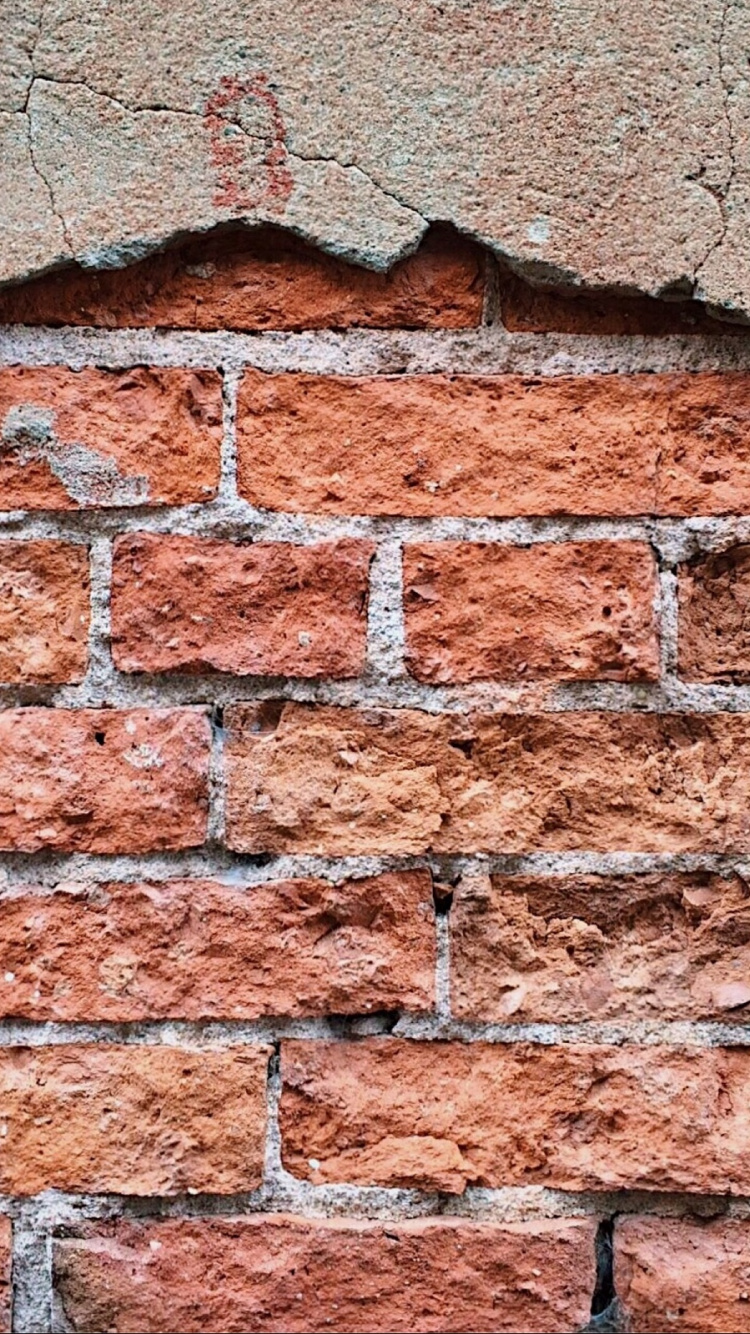 Mur de Briques Brunes et Grises. Wallpaper in 750x1334 Resolution