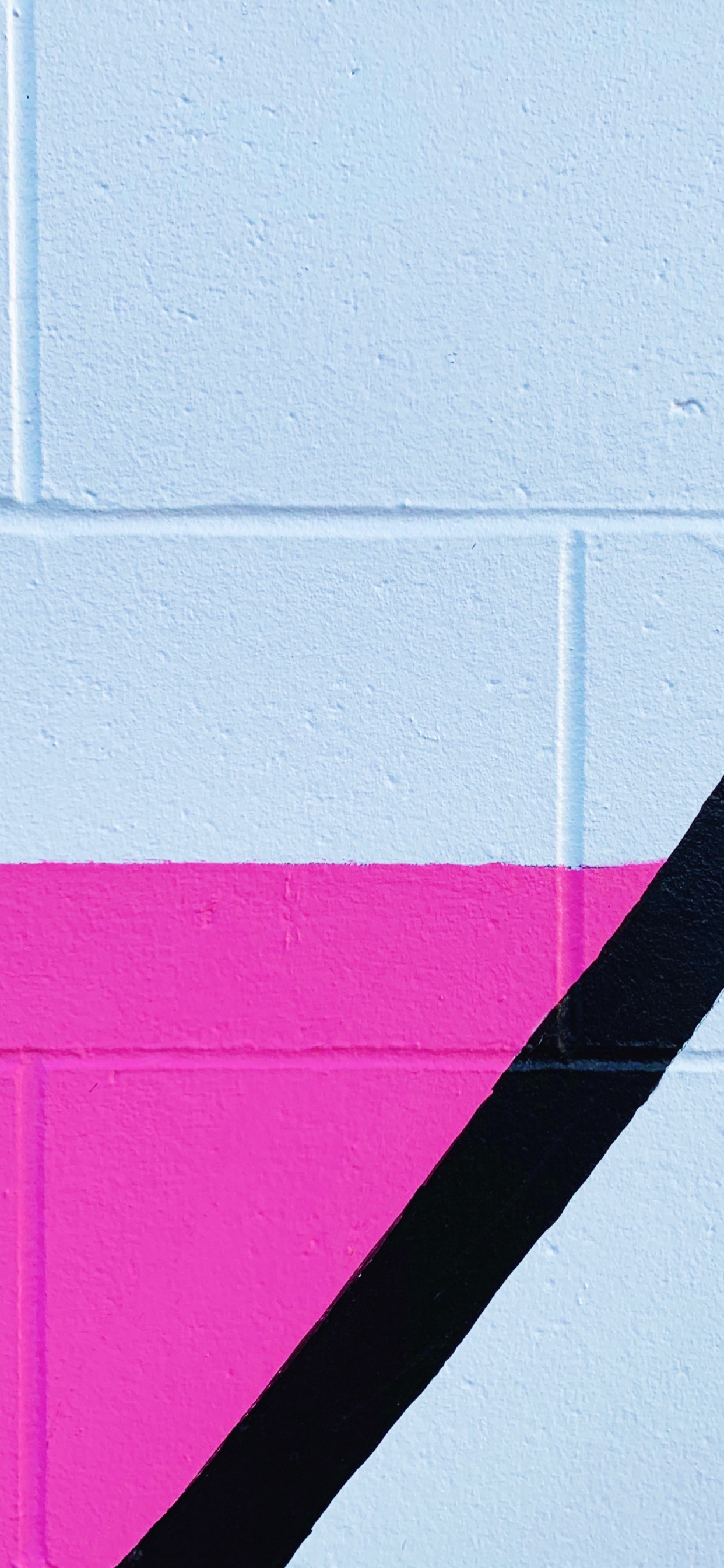 Black Strap on White and Pink Painted Wall. Wallpaper in 1242x2688 Resolution